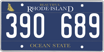 RI license plate 390689