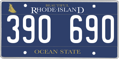 RI license plate 390690