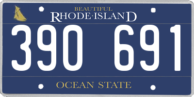 RI license plate 390691