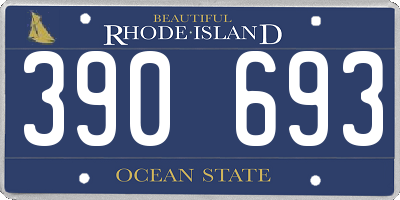 RI license plate 390693