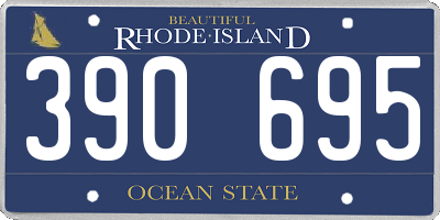 RI license plate 390695