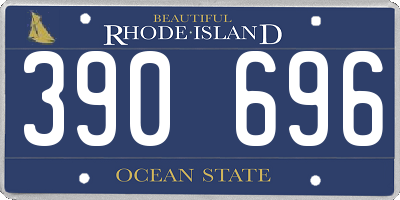 RI license plate 390696