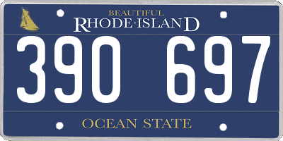 RI license plate 390697