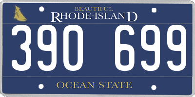 RI license plate 390699
