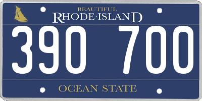 RI license plate 390700