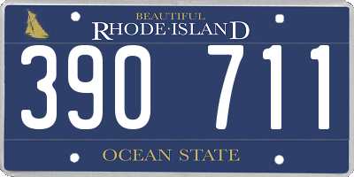 RI license plate 390711