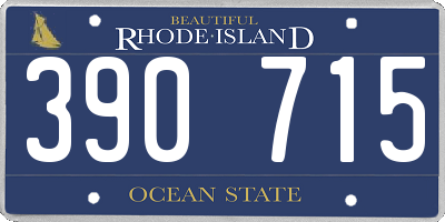 RI license plate 390715