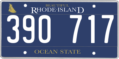 RI license plate 390717