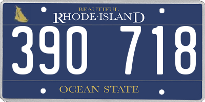 RI license plate 390718