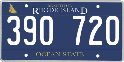 RI license plate 390720
