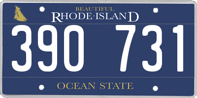 RI license plate 390731