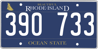 RI license plate 390733