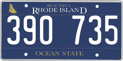 RI license plate 390735