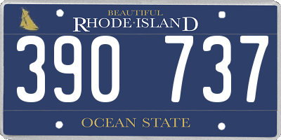 RI license plate 390737