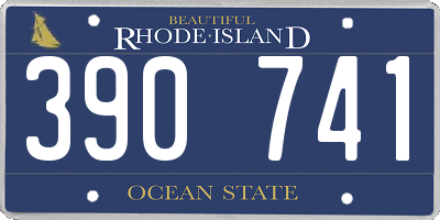 RI license plate 390741