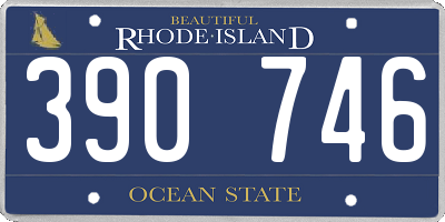 RI license plate 390746
