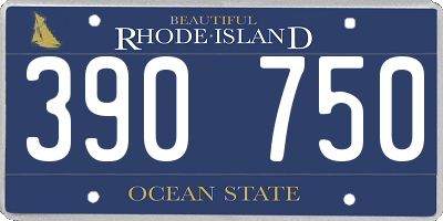 RI license plate 390750