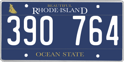 RI license plate 390764