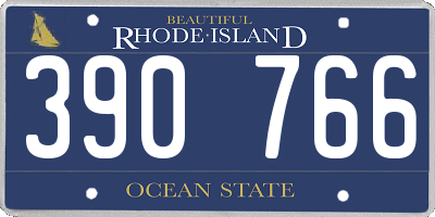 RI license plate 390766