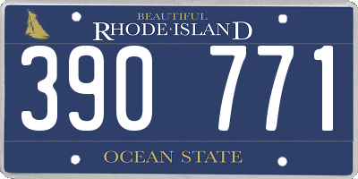 RI license plate 390771