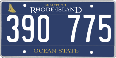 RI license plate 390775