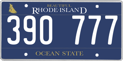 RI license plate 390777
