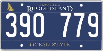 RI license plate 390779