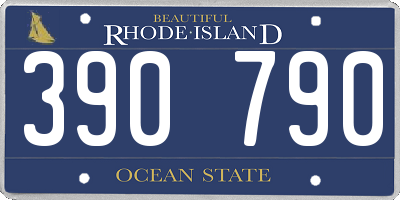 RI license plate 390790
