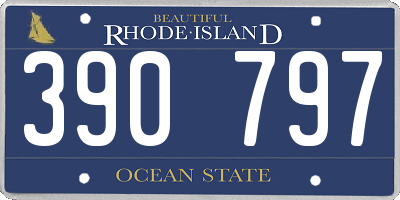 RI license plate 390797