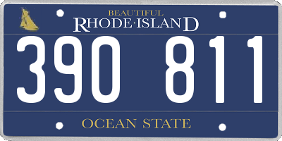 RI license plate 390811