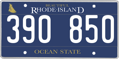 RI license plate 390850