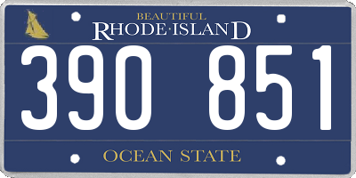 RI license plate 390851