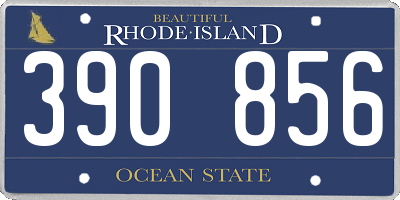 RI license plate 390856