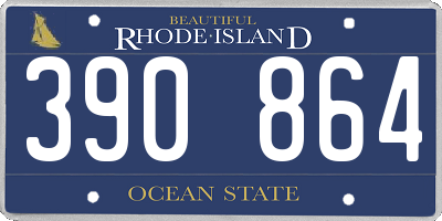 RI license plate 390864