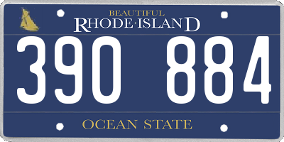 RI license plate 390884