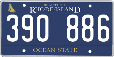 RI license plate 390886