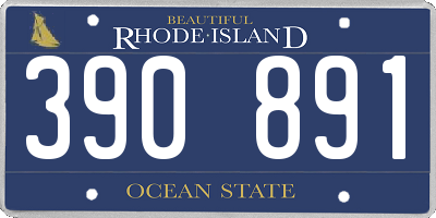 RI license plate 390891