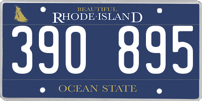 RI license plate 390895