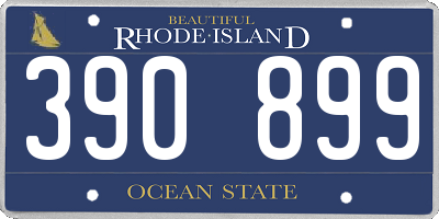 RI license plate 390899