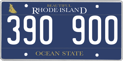 RI license plate 390900