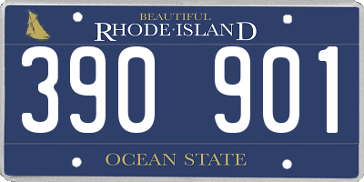 RI license plate 390901