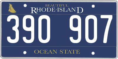 RI license plate 390907