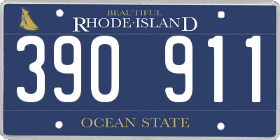 RI license plate 390911