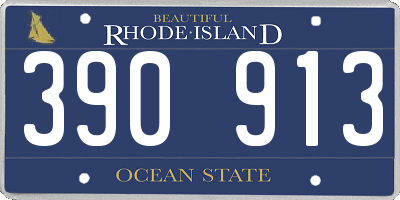 RI license plate 390913