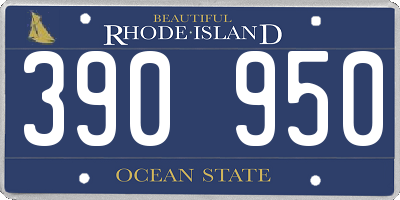RI license plate 390950