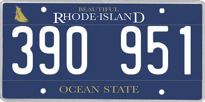 RI license plate 390951