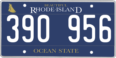 RI license plate 390956