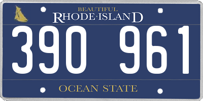 RI license plate 390961