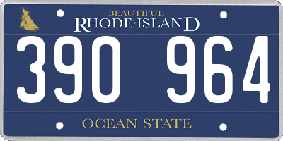 RI license plate 390964