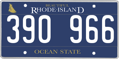 RI license plate 390966
